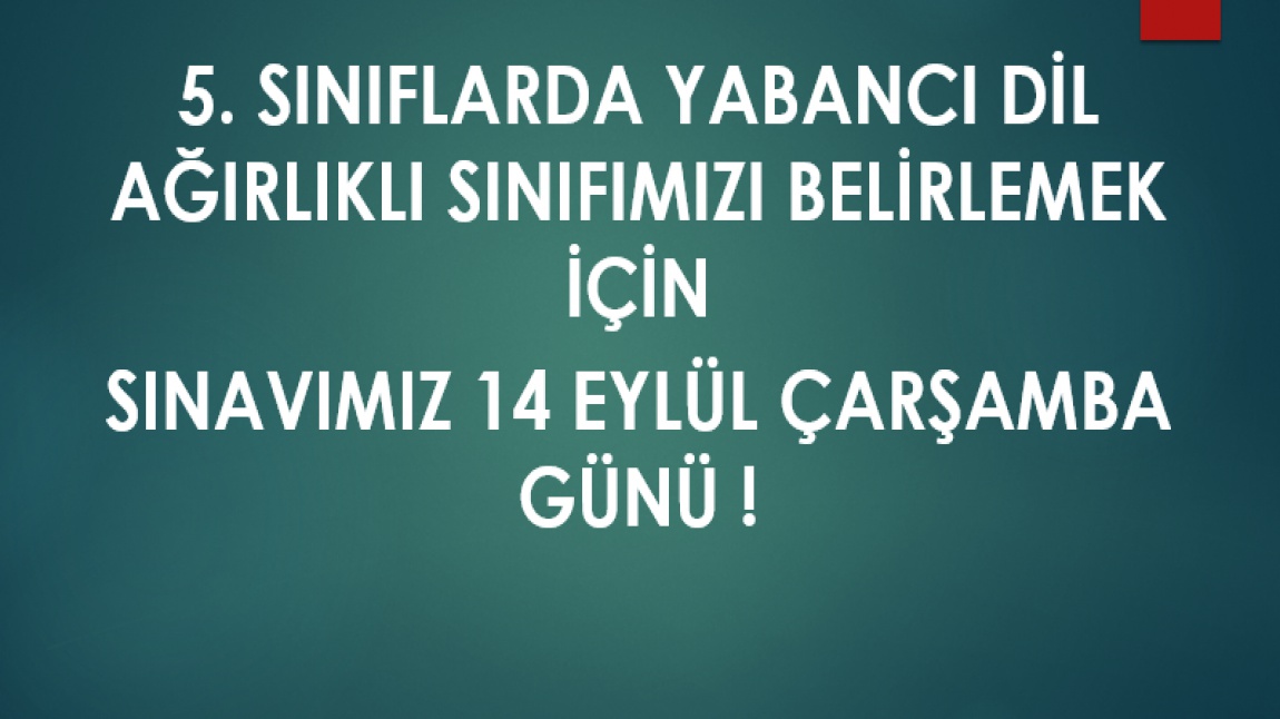 Yabancı Dil Sınıfı